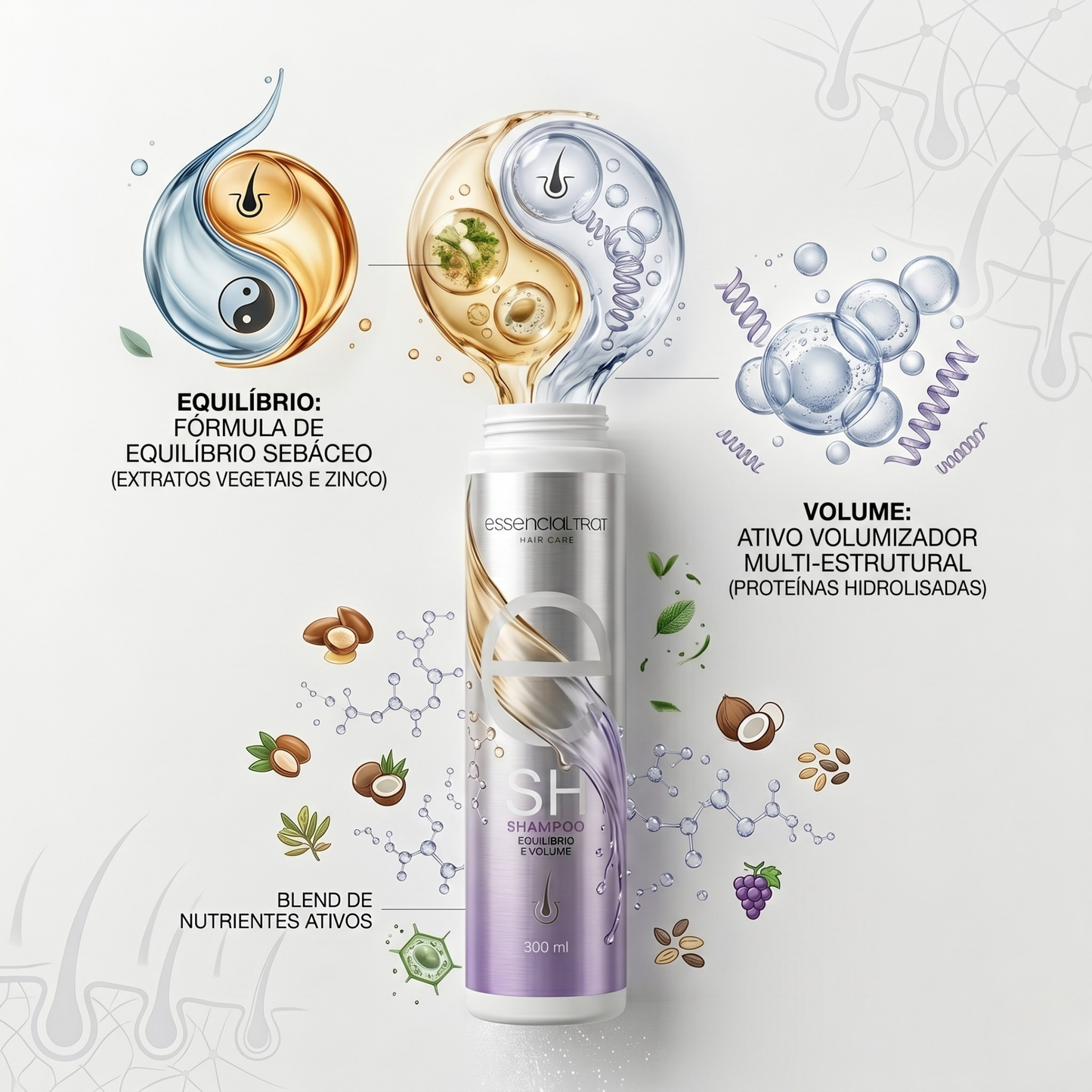 Shampoo Equilíbrio e Volume